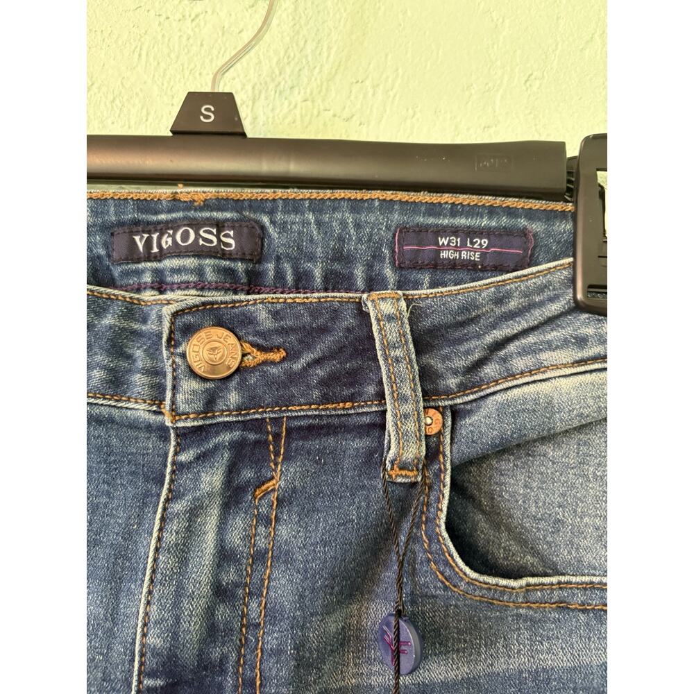 Vigoss Size 31x29 Distressed Ace Skinny Denim Ankle Jeans - Picture 3 of 8